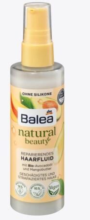 Balea Natural Beauty atjaunojoši matu fluīdi ar Bio - avokādo eļļu un mango sviestu , 100 ml