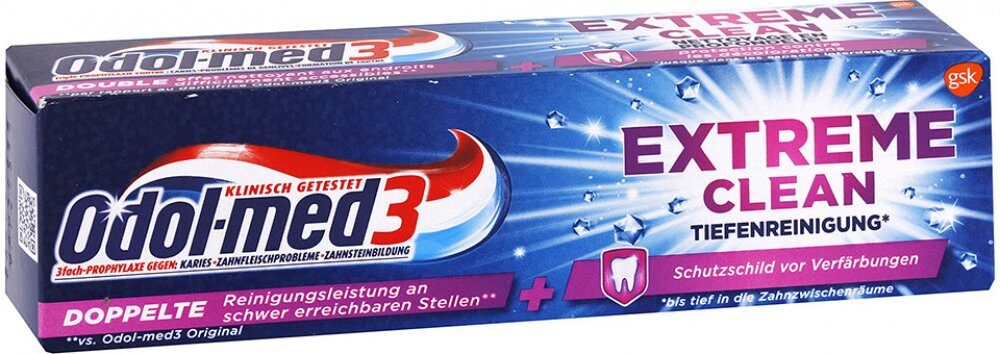 Odol med 3 zobu pasta Extreme clean, dziļai attīrīšanai, 75 ml