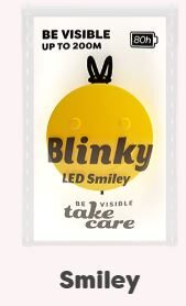 Blinky mirogojošs LED piekariņš smiley smaidiņš