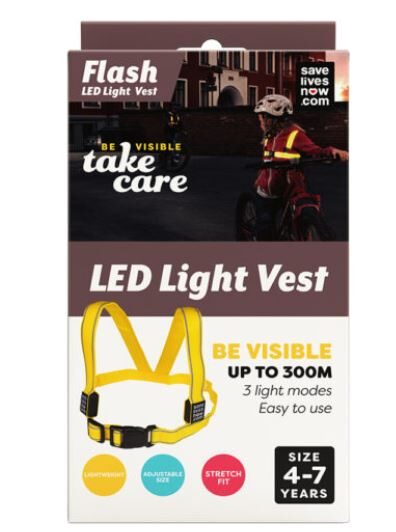 Flash LED drošības veste bērniem 4-7 gadi