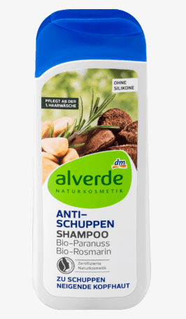 Alverde dabas kosmētika pretblaugznu šampūns ar Bio-brazīlijas riekstu un Bio-rozmarīnu, 200 ml, vegāns, bez silikoniem art. 1065