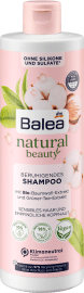 Balea Natural Beauty šampūns ar organiskās kokvilnas ekstraktu un zaļās tējas ekstraktu, 400 ml art. 1004