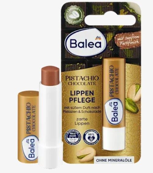 Balea lūpu kopšanas balzāms Pistachio Chocolate ar pistāciju un šokolādes smaržu 4,8 g