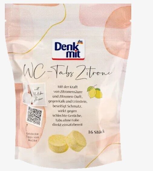 Denkmit WC tīrīšanas tabletes 16 gab. ar citronu aromātu
