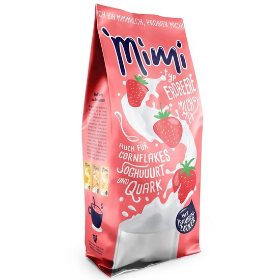 Mimi piena dzēriena pulveris ar zemeņu garšu, ar dekstrozi, 400 g
