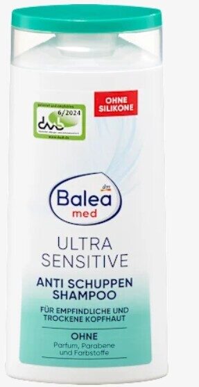 Balea Med šampūns pret blaugznām Ultra Sensitive, 250 ml