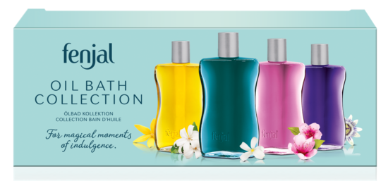 fenjal dāvanu komplekts ar vannas eļļām 50 ml x4