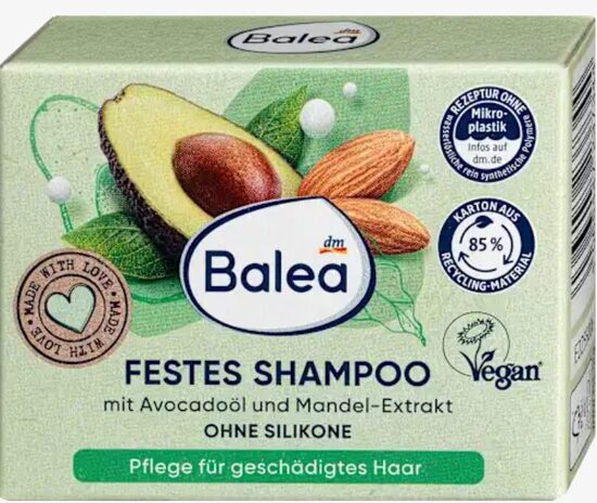 Balea cietais šampūns ar avokado eļļu un mandeļpiena ekstraktu, 60 g art. 1025