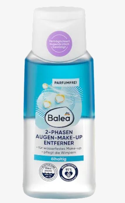 Balea acu kosmētikas noņēmējs ar eļļu, 100 ml, vegāns