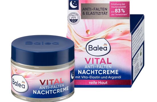 Balea VITAL pretgrumbu nakts krēms, nobriedušai ādai, 50 ml