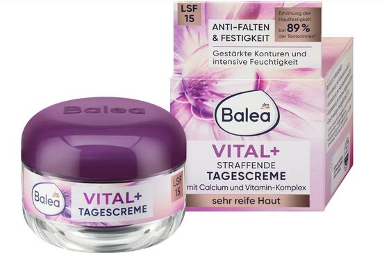 Balea Vital Plus pretgrumbu dienas krēms ar SPF 15, nobriedušai ādai, 50 ml