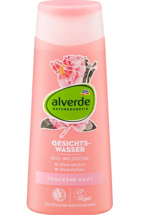 alverde dabas kosmētika sejas toniks Bio- Savvaļas roze, 200 ml, sausai ādai