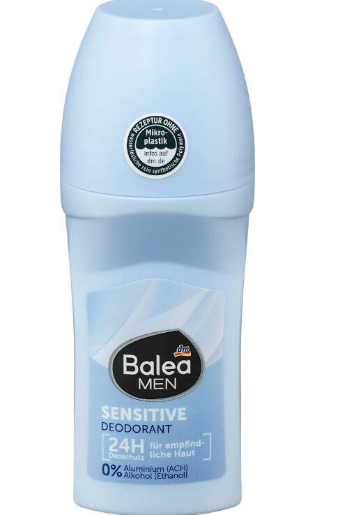 Balea MEN dezodorants Roll On Sensitive, 50 ml, vegāns