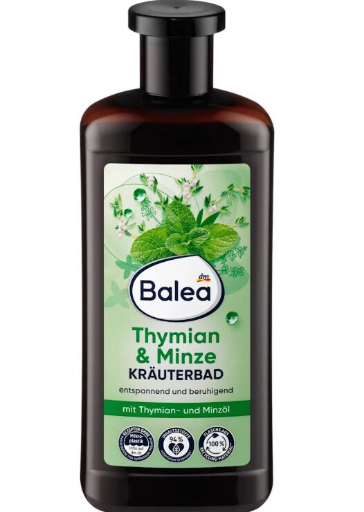 Balea zāļu vannas putas ar timiānu un piparmētru eļļu, 500 ml