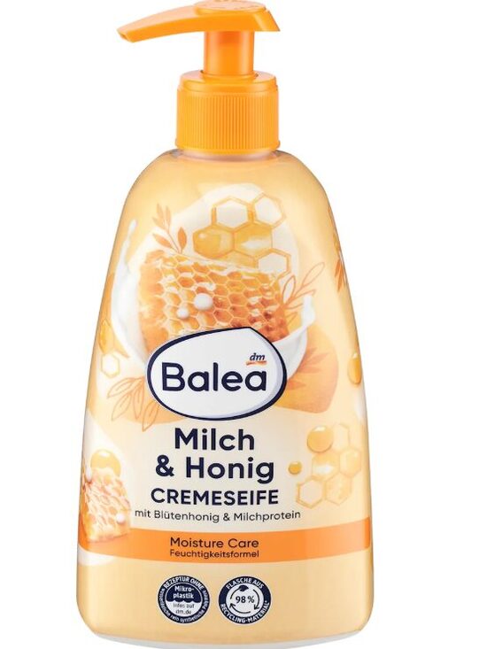 Balea krēmveida roku ziepes ar piena un medus smaržu, 500 ml