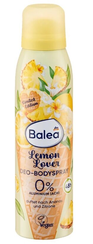 Balea dezodorants Lemon Lover ar ar citrona un ananasu smaržu, 300 ml