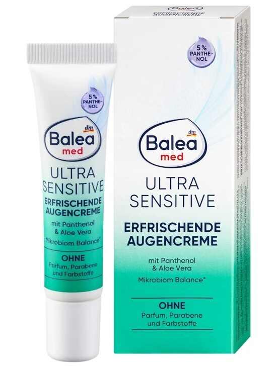 Balea MED acu krēms ultra sensitive, atsvaidzinošs, īpaši maigai ādai, 15 ml
