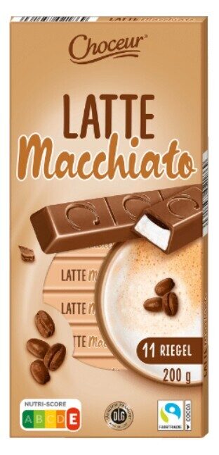Choceur Latte Macchiato šokolādes tāfelītes ar piena un latte macchiato krēma pildījumu, 200g