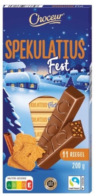 Choceur Spekulatius Fest šokolādes tāfelītes ar šokolādes krēmu un piparkūku gabaliņiem, 200g