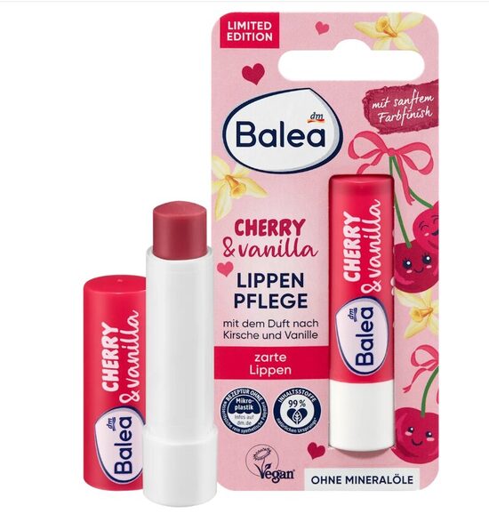 Balea lūpu kopšanas balzāms Cherry & Vanilla, 4,8 g