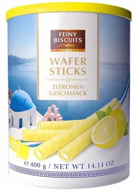 Feiny vafeļu rullīši ar citrona krēma pildījumu, 400 g