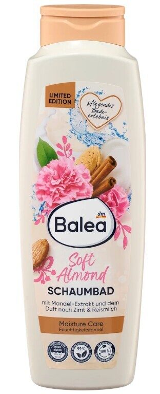 Balea vannas putas Soft Almond ar mandeļu ekstraktu, kanēla un rīsapiena smaržu, 750 ml