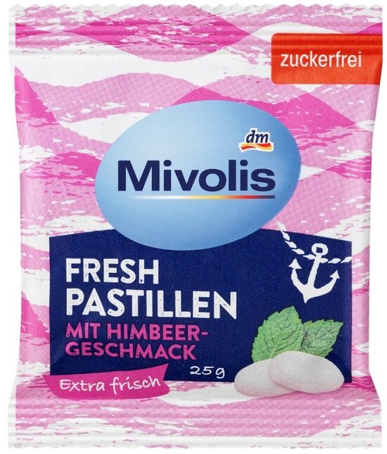 Mivolis pastilas ar aveņu garšu bez cukura, 25 g