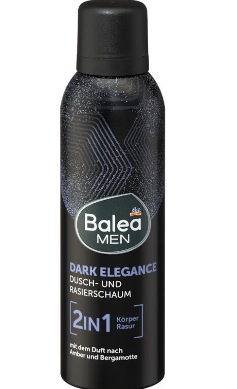 Balea Men dušas un skūšanās putas 2in1 Dark Elegance, 200 ml