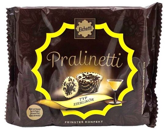 Eichetti Pralinetti šokolādes konfektes ar olu liķiera garšu, 125 g