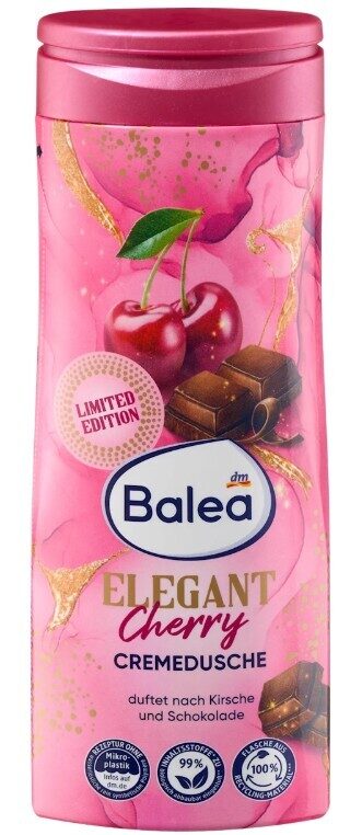 Balea krēmveida dušas želeja Elegant Cherry ar ķiršu un šokolādes aromātu, 300 ml