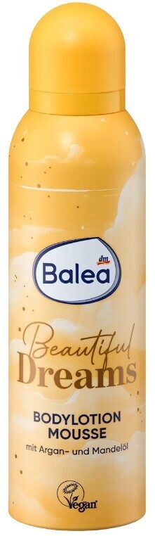 Bale ķermeņa losjona muss Beatiful Dreams ar argān un mandeļu eļļu, pistāciju un sāļo karameles smaržu, 200 ml
