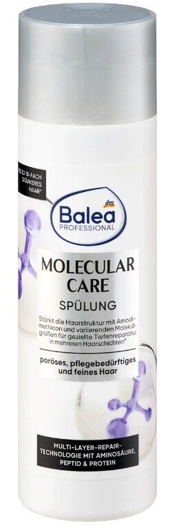 Balea Professional kondicionieris Molecular Care smalkiem, bojātiem matiem ar aminoskābēm dziļai iedarbībai, 200 ml