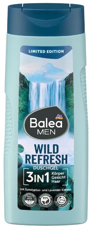 Balea MEN dušas želeja Wild Refresh 3in1, 300 ml