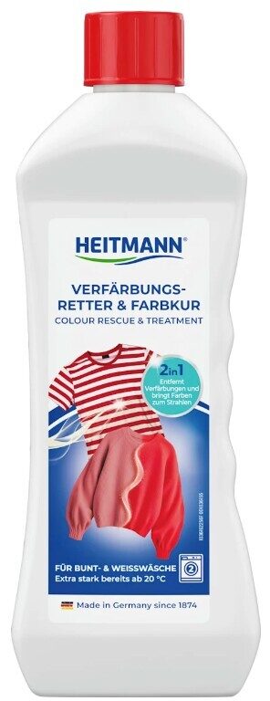 Heitmann atkrāsotājs, sakrāsotas veļas glābējs, 250 ml