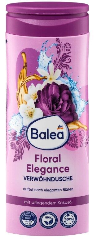 Balea dušas želeja Floral Elegance, ar elegantu ziedu aromātu, 300 ml