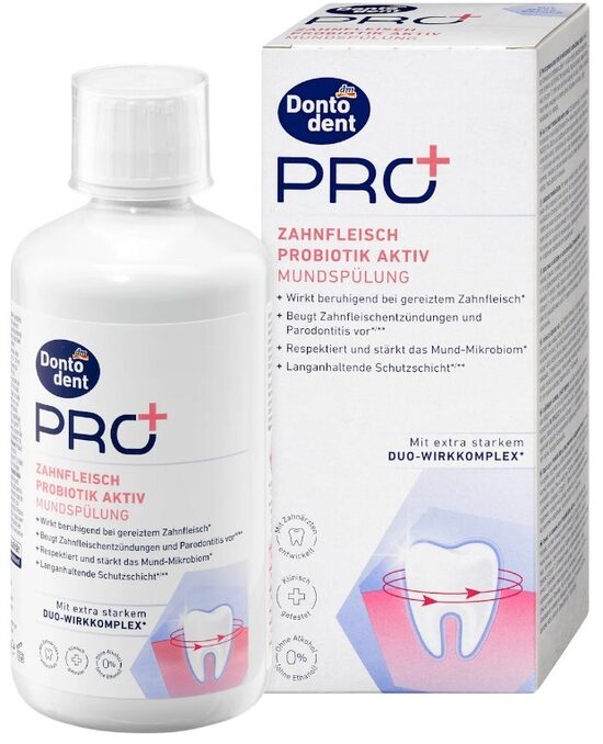 Dontodent mutes skalošanas līdzeklis Pro+smaganas Probiotik Aktiv, 400 ml
