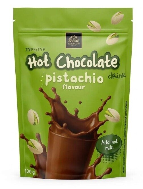 Bardollini karstās šokolādes dzēriena pulveris ar pistācijas garšu, 120 g
