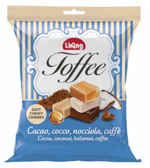 Liking Toffees saldumu izlase ar īrisu un karameļu konfektēm, 130g