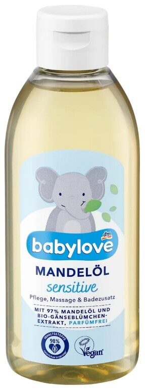 Babylove mandeļu eļļiņa sensitive, 250 ml