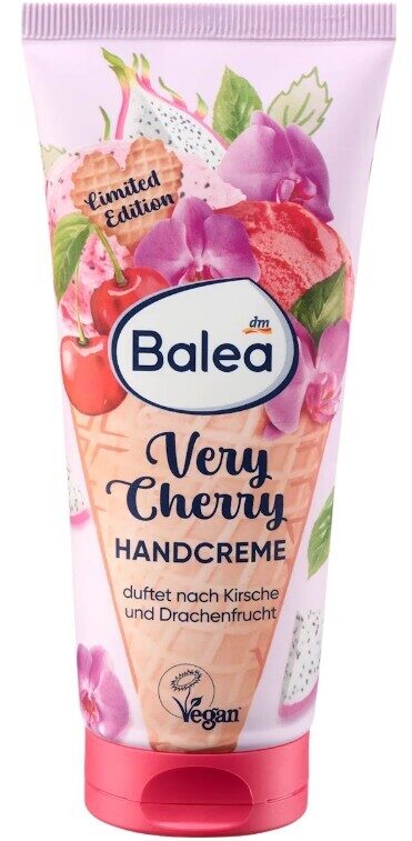 Balea roku krēms very cherry ar ķiršu un pūķaugļa smaržu, 100 ml