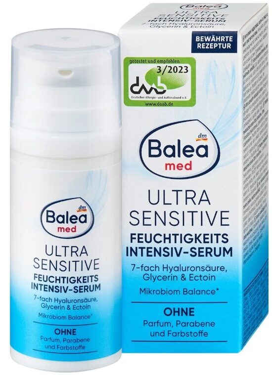 Balea Med sejas serums Ultra sensitive Intensiv, mitrinošs, 30 ml