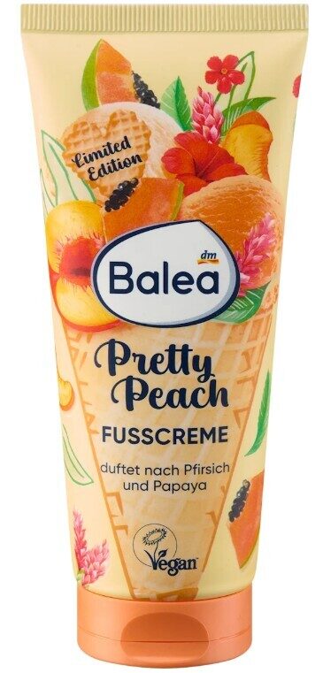 Balea kāju krēms Pretty Peach, ar persiku un papajas smaržu, 100 ml