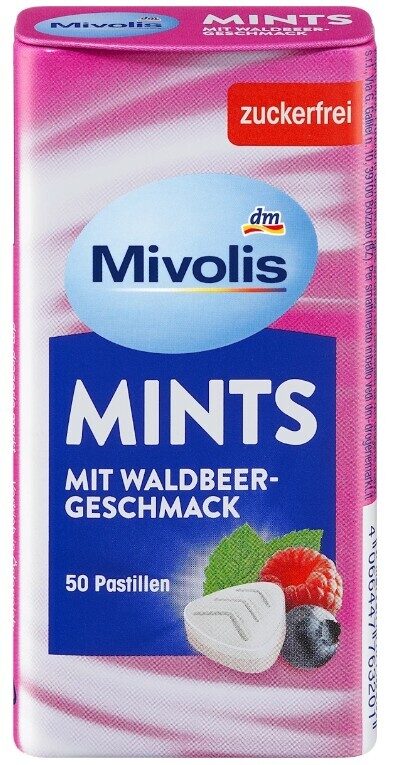 Mivolis pastilas ar meža ogu garšu bez cukura, 35 g