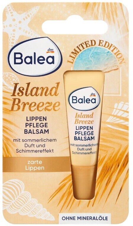 Balea lūpu kopšanas balzams ar mirdzumiņiem Island Breeze, 10 ml