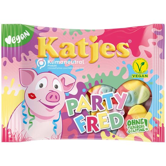Katjes, Party Fred želejkonfektes, 175g, vegānas