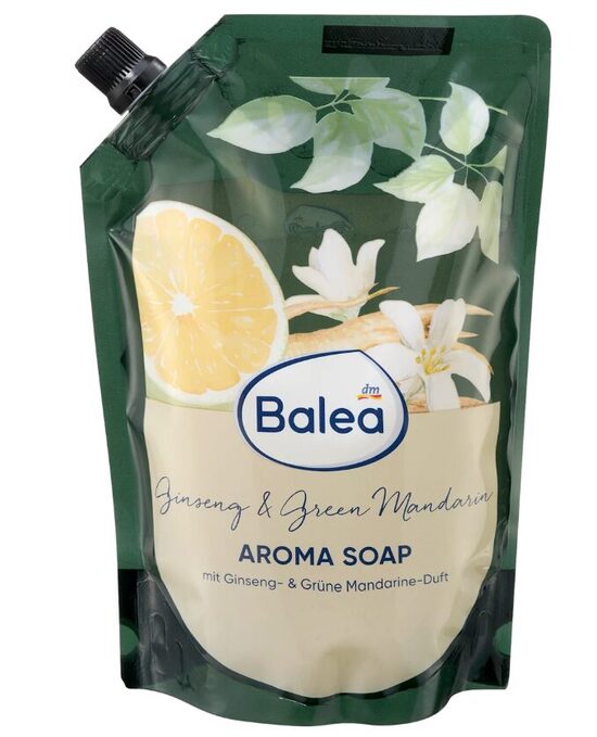 Balea šķidrās roku ziepes žeņšeņs un mandarīna smaržu, atkārtotai uzpildīšanai 500 ml