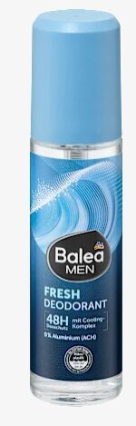 Balea MEN dezodorants Fresh, stikla pudelē, 75ml