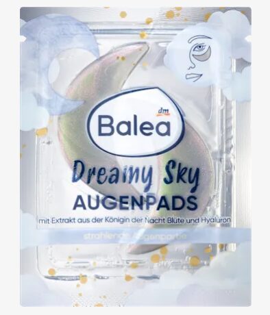 Balea acu spilventiņi Dreamy sky mēness ar hialuronskābi un lielziedu selenicereju,  2 gab.