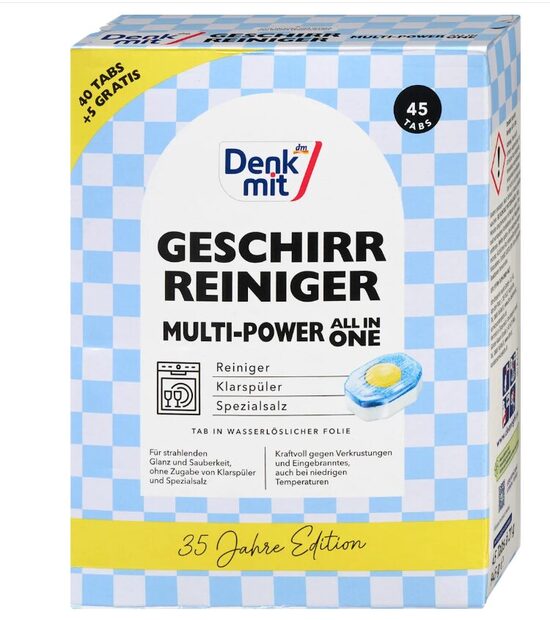 Denkmit Multi-Power all in one mazgāšanas kapsulas trauku mazgājamai mašīnai, 40+5 gb.