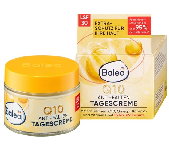 Balea dienas krēms sejai Q10 pret grumbām, SPF30, 50ml